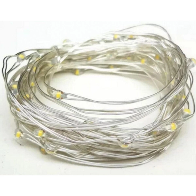 Гірлянда роса на батарейках та від USB, 10м, 100Led, Xmas, Тепле світло - Фото 7 Гірлянда роса на батарейках та від USB, 10м, 100Led, Xmas, Тепле світло - зображення 7