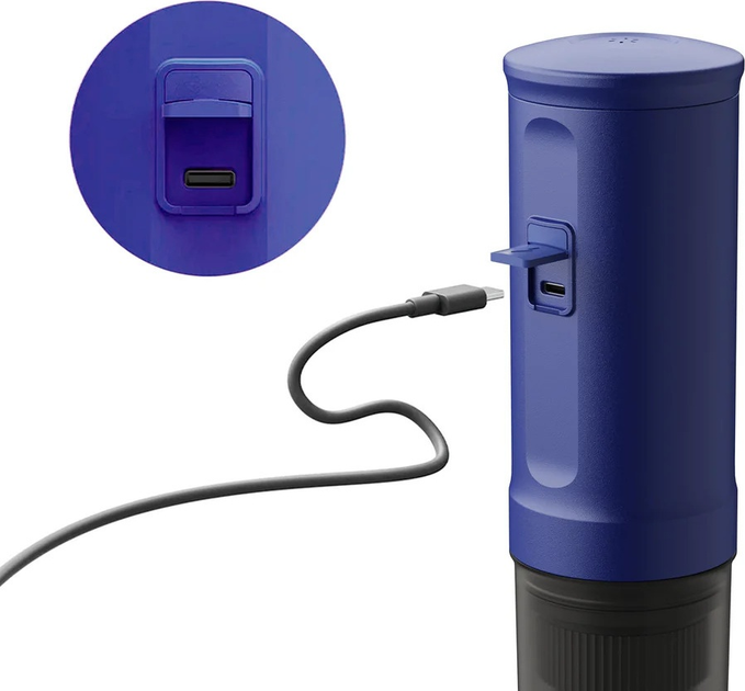 Портативна кавомашина Outin Nano Espresso Maker + аксесуари Ocean Blue (1240000018745) - зображення 5