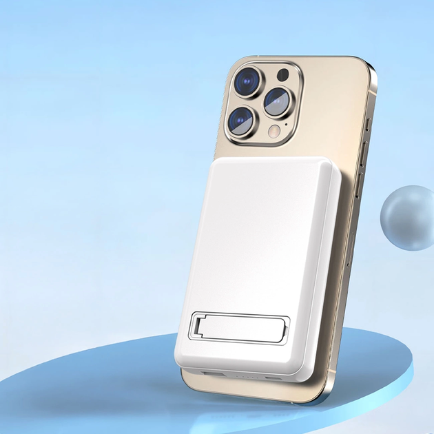 Powerbank Dudao K14S+ 20W USB-A / USB-C / MagSafe 10000 mAh White (6976625333097) - obraz 2