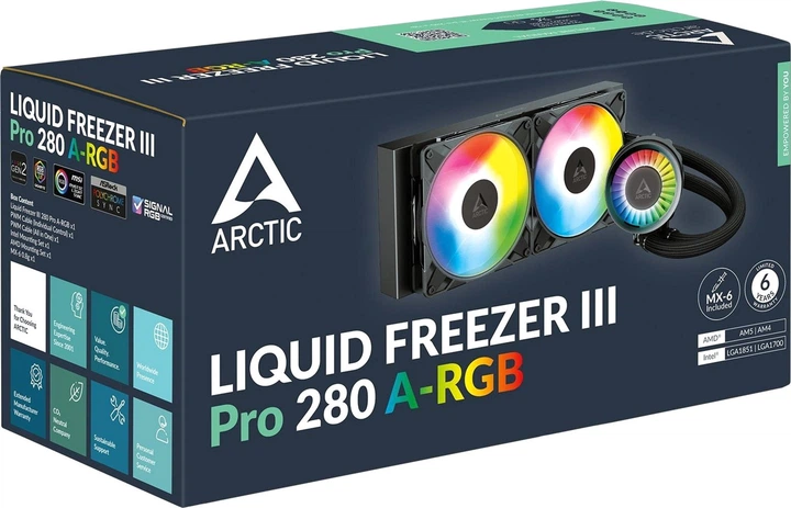 System chłodzenia wodą Arctic Liquid Freezer III Pro 280 A‑RGB (ACFRE00183A) - obraz 5