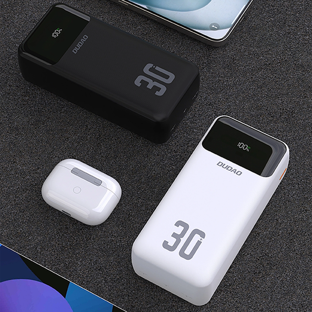 Powerbank Dudao K15Max 30000 mAh 22.5W White (6976625333776) - obraz 4