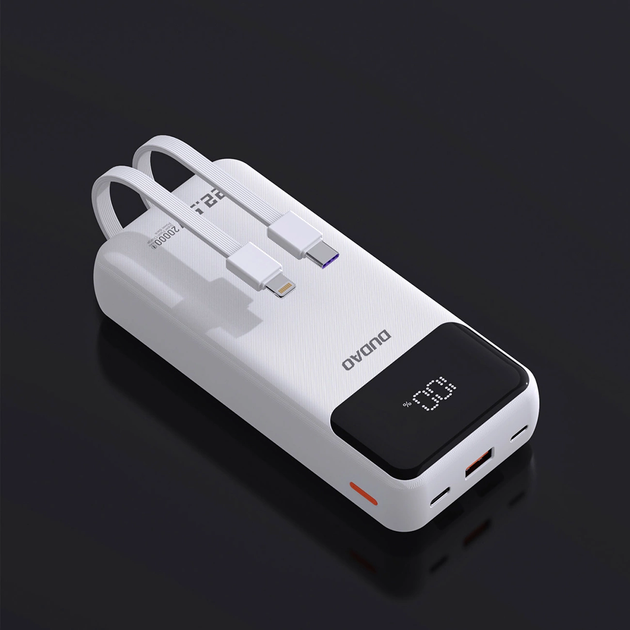 Powerbank Dudao K15 Pro USB-C / Lightning 20000 mAh White (6976625330430) - obraz 6
