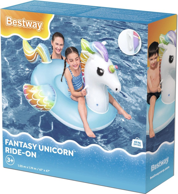 Надувний єдиноріг Bestway 155 x 119 см 41114 (6941607365007) - зображення 1