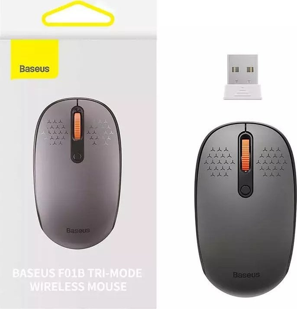 Миша Baseus F01B Wireless Gray (B01055503833-00) - зображення 8
