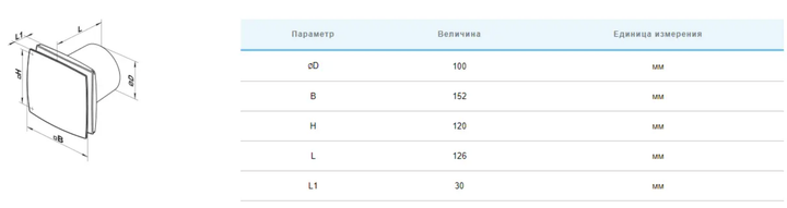 Вытяжной вентилятор Домовент 100 ЛД - изображение 2