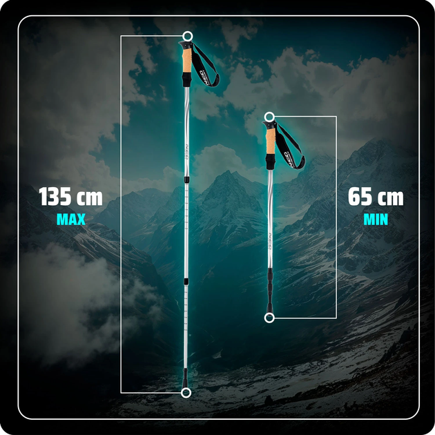 Kijki trekkingowe Neo Sport NS-380 (5903890621759) - obraz 8