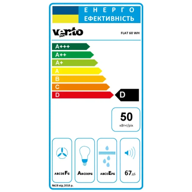 Вытяжка Ventolux FLAT 60 WH - изображение 5