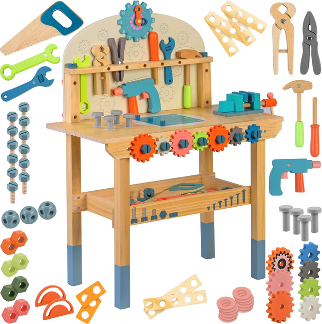 Дерев'яна майстерня з інструментами Ricokids RK-876 (5903890623319) - зображення 1