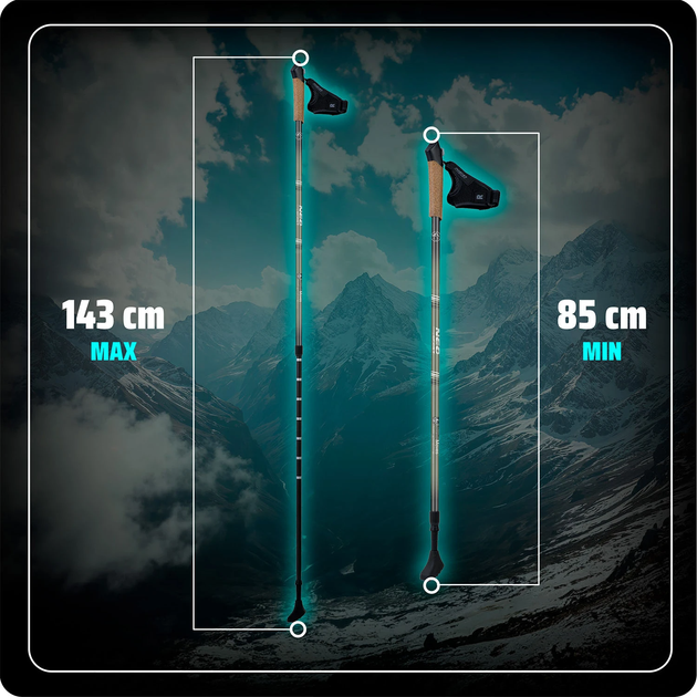 Kijki trekkingowe Neo Sport NS-383 (5903890621810) - obraz 7