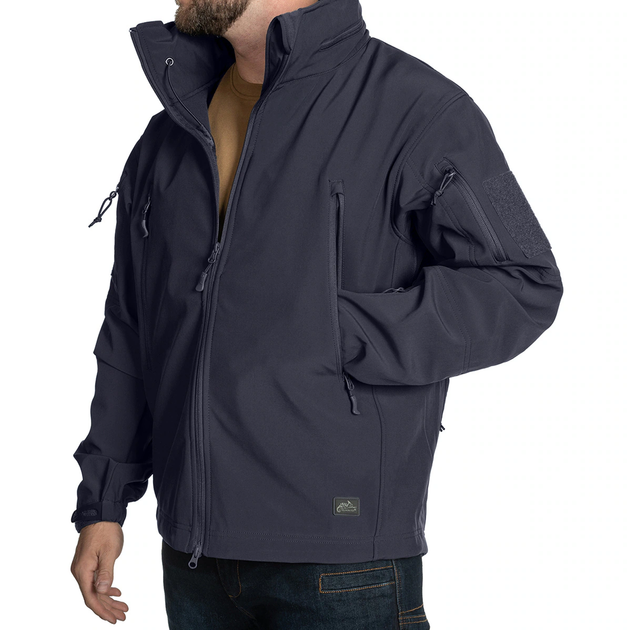 Куртка Helikon Gunfighter Softshell Shark Skin Windblocker, Navy Blue, L - изображение 3