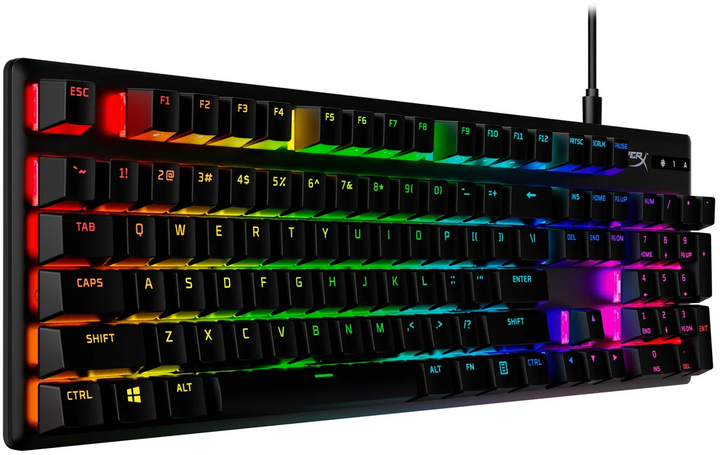 Klawiatura przewodowa HyperX Alloy Origins PBT HX Aqua USB Black (47106061) - obraz 2