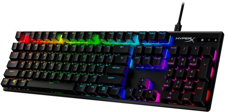 Klawiatura przewodowa HyperX Alloy Origins PBT HX Aqua USB Black (47106061) - obraz 3
