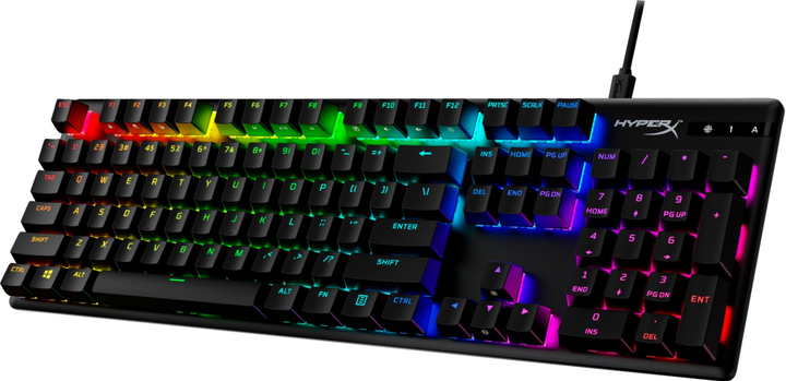 Klawiatura przewodowa HyperX Alloy Origins PBT HX Red USB Black (47106050) - obraz 3