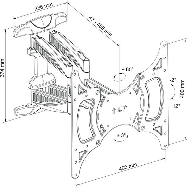 Uchwyt TechniSat Technimount Flex 26-75" (4019588227613) - obraz 2