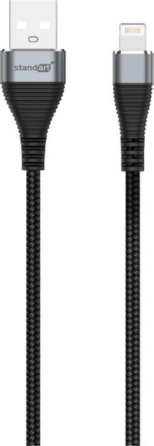 Кабель Standart USB Type-A – Lightning 1.2 м Grey (GT-RH015) - зображення 1