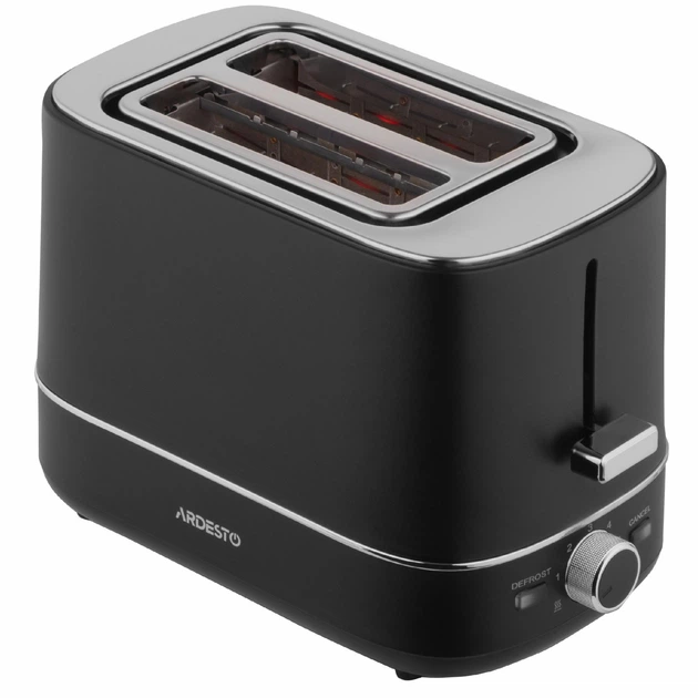 Тостер Ardesto T-F450B 800 Вт чёрный с серебристым - изображение 2