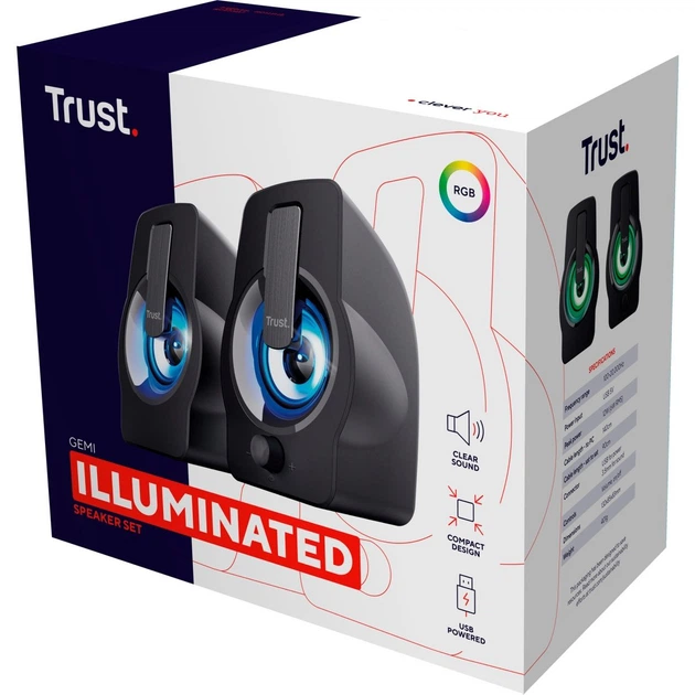 Акустична система Trust Gemi RGB Black (22948) [135008] - зображення 4