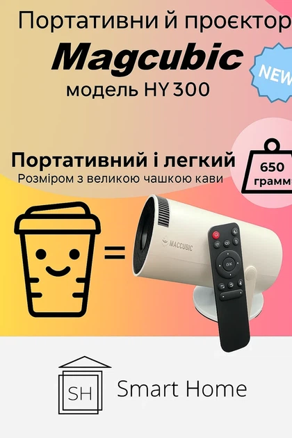 Смарт Проектор Magcubic HY300 PRO 4K Android 11 HD BT5.0 Dual Wi-Fi Домашний кинотеатр - изображение 5