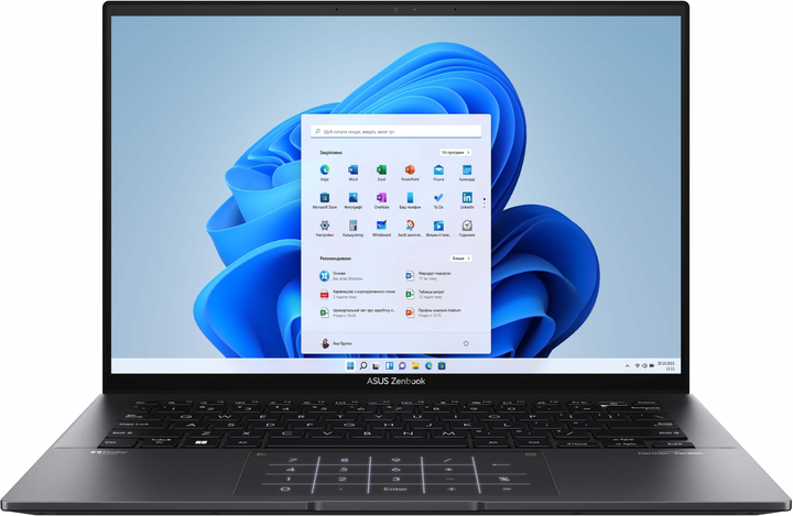 Laptop ASUS Zenbook 14 OLED UM3402YA-KM774W (90NB0W95-M01D90) Jade Black - obraz 1