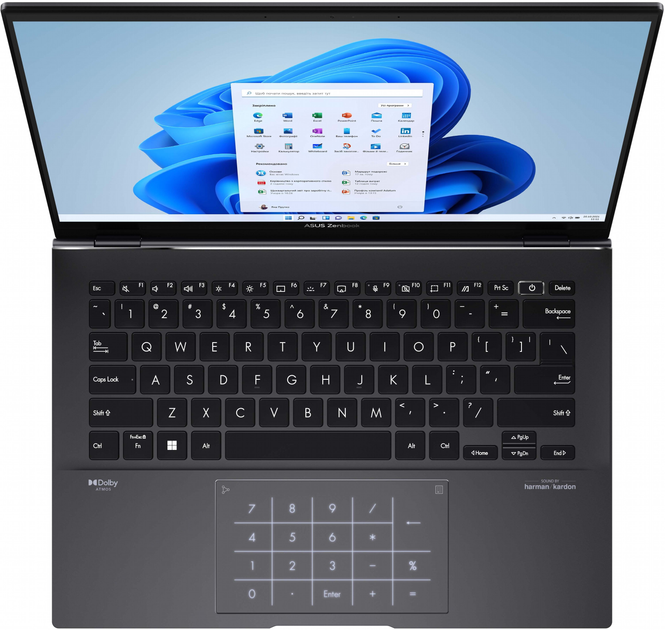 Laptop ASUS Zenbook 14 OLED UM3402YA-WS74T (90NB0W96-M00WH0) Jade Black + firmowy pokrowiec - obraz 6