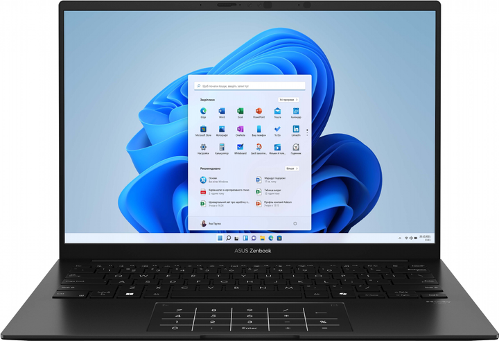 Laptop ASUS ZenBook 14 OLED UM3406KA-PP164W (90NB14U1-M009U0) Jade Black + firmowy pokrowiec - obraz 1
