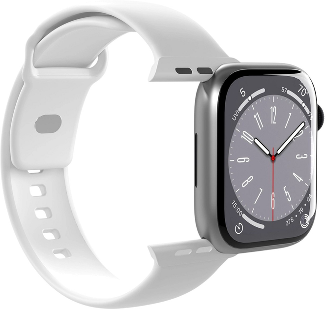 Ремінець Puro Icon Silicone Strap для Apple Watch 38/40/41 mm 2 шт. White (8018417441363) - зображення 3