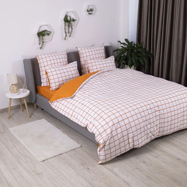 Комплект постільної білизни ТЕП Terracotta Check, 70x70, полуторна - изображение 3