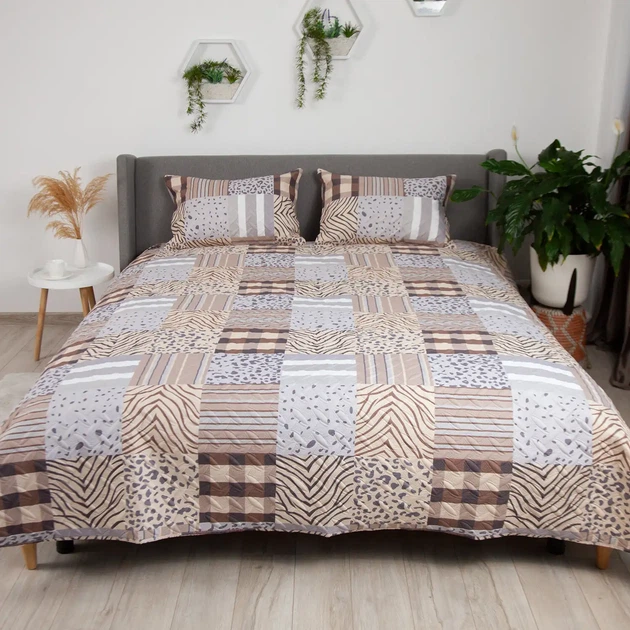 Покривало ТЕП "PROVENCE" 2 наволочки 50*70 см Сафарі, 150x210 - изображение 4
