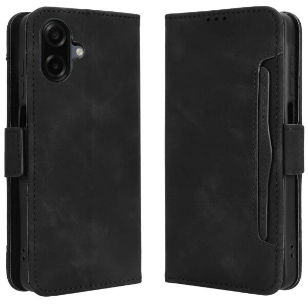 Чохол-книжка з кишеньками Deexe Wallet Stand для Samsung Galaxy A07 (A075) - Black - Фото 1 Чохол-книжка з кишеньками Deexe Wallet Stand для Samsung Galaxy A07 (A075) - Black - зображення 1