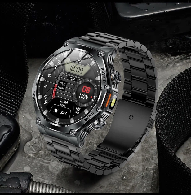 Наручний розумний годинник Modfit Titan-X Black Steel міцний - Фото 4 Наручний розумний годинник Modfit Titan-X Black Steel міцний - изображение 4