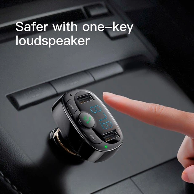 Автомобильный FM-трансмиттер модулятор и зарядный адаптер Baseus T Shaped Car Bluetooth MP3 Player S-09A (Standard Edition) |Bluetooth 4.2, 2USB, TF, 3.4A, LED-дисплей, многоуровневая защита, универсальная совместимость| Черный - Фото 6 Автомобильный FM-трансмиттер модулятор и зарядный адаптер Baseus T Shaped Car Bluetooth MP3 Player S-09A (Standard Edition) |Bluetooth 4.2, 2USB, TF, 3.4A, LED-дисплей, многоуровневая защита, универсальная совместимость| Черный - изображение 6