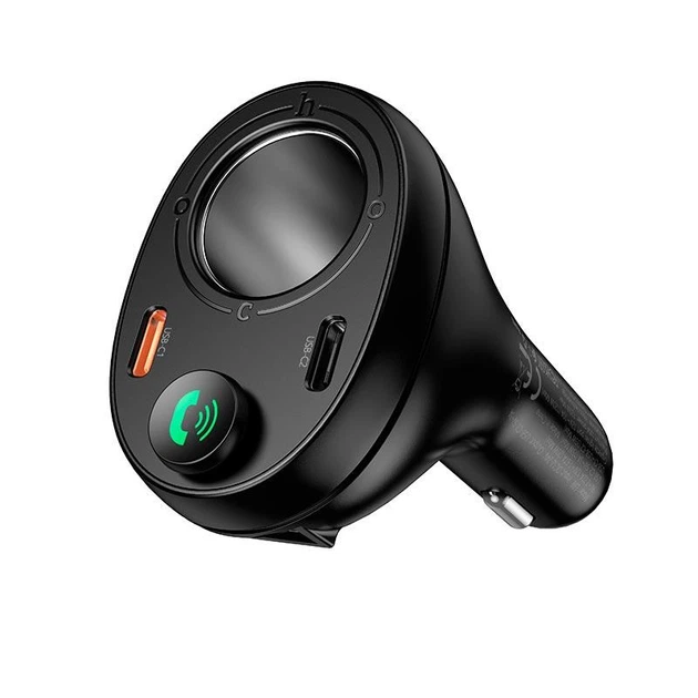 Автомобільний FM трансмітер HOCO E88 Star Bluetooth, розгалужувач прикурювача 120W, 35W PD/QC, 1×USB + 2×Type-C, Hands-Free - изображение 6