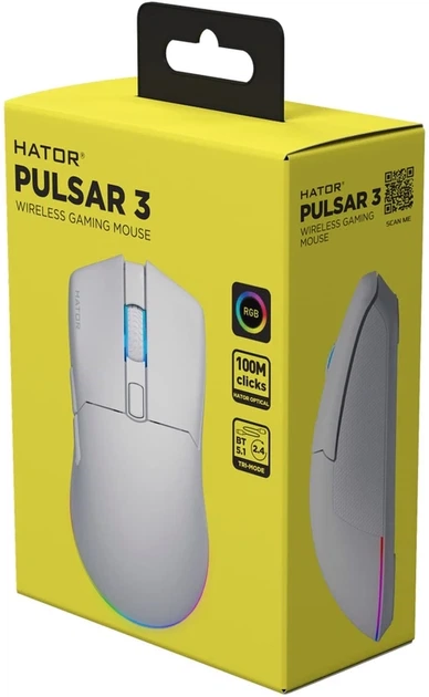 Миша HATOR Pulsar 3 Wireless White (HTM631) - изображение 7