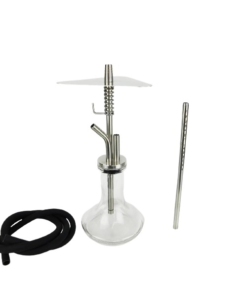 Кальян Trumpet Hookah Mini Трампет Хука Мини 45 см нержавейка полиацесталь шахта 14 мм на уплотнителе с диффузором полная комплектация - изображение 5