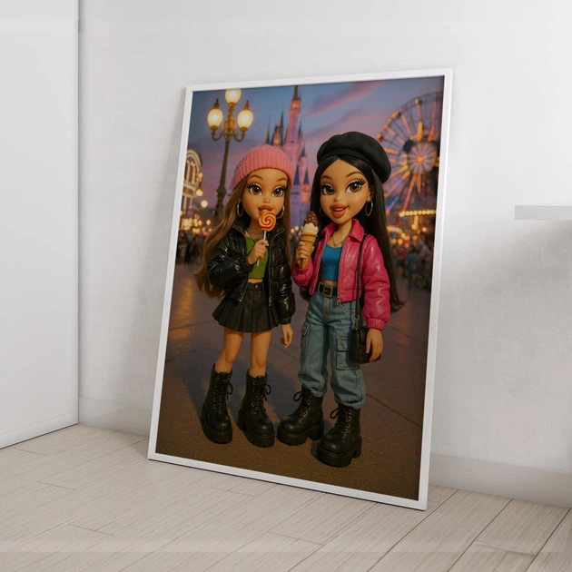 Постер в стиле куклы Bratz Девочки в парке аттракционов А3 30х42 см (DYT050_А3) - Фото 2 Постер в стиле куклы Bratz Девочки в парке аттракционов А3 30х42 см (DYT050_А3) - изображение 2