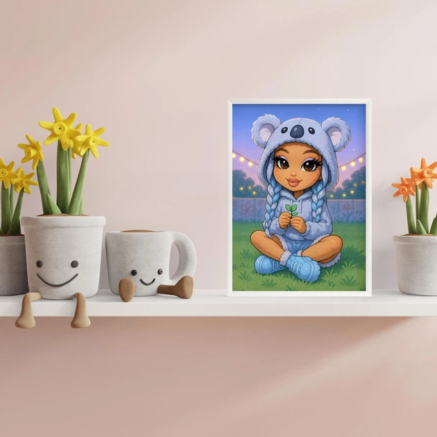 Постер в стиле куклы Bratz девочка в худи коалы А3 30х42 см (DYT030_А3) - изображение 2