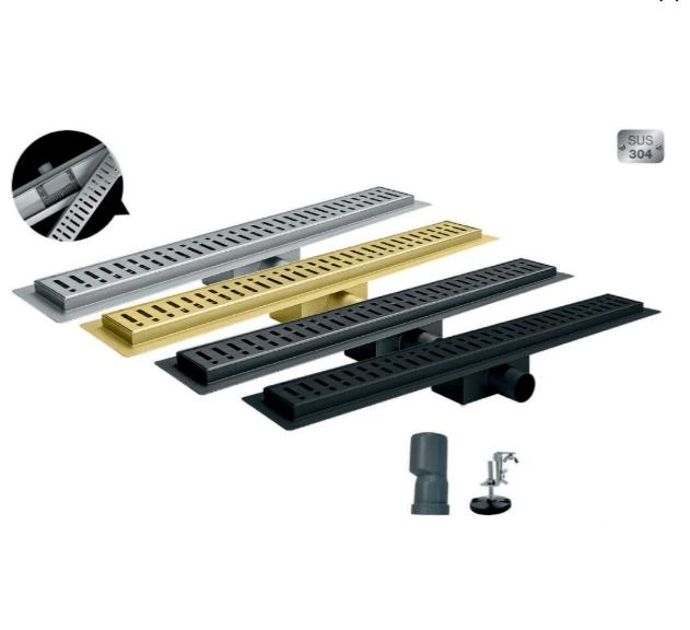 Трап для душа линейный Koer FD35-70x700-Graphite графит из нержавеющей стали 70x700 мм с решеткой (AC0659) - изображение 2