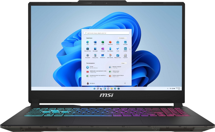 Laptop MSI Cyborg 15 A13VFK (CYBORG 15 A13VFK-1218NL) Translucent Black - obraz 1