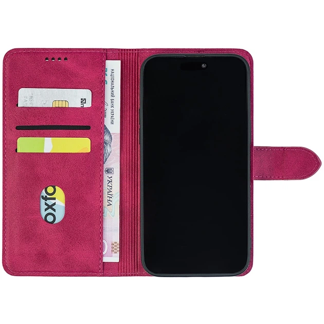 Чохол-книжка Crazy Horse Clasic для Realme Note 60x Magenta (Front) (68586) - изображение 4