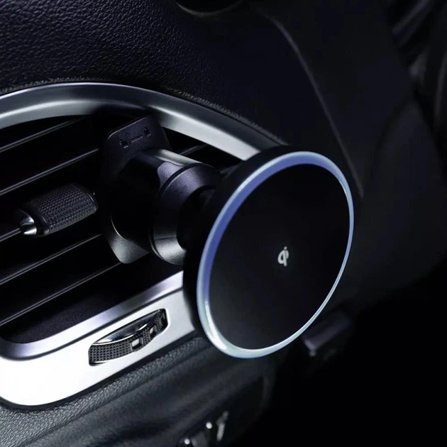 Автомобильный держатель с беспроводной зарядкой 15W Magsafe Proove UNO черный (WHUN15002001) - изображение 2