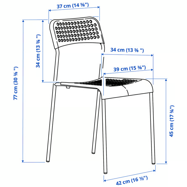 Кухонный стул SANDSBERG IKEA 806.054.25 голубой - изображение 6