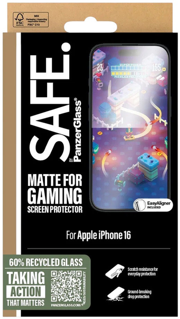 Szkło hartowane PanzerGlass Gaming Screen Protector do Apple iPhone 16 Ultra-Wide Fit (5715685002922) - obraz 3