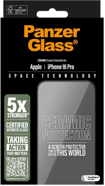 Szkło hartowane PanzerGlass Screen Protector Aluminum Frame do Apple iPhone 16 Pro Ultra-Wide Fit (5715685002267) - obraz 3