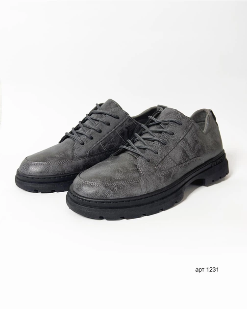 Туфлі Oxford Shoes 44 (27 см) Grey (арт 1231) - Фото 5 Туфлі Oxford Shoes 44 (27 см) Grey (арт 1231) - зображення 5