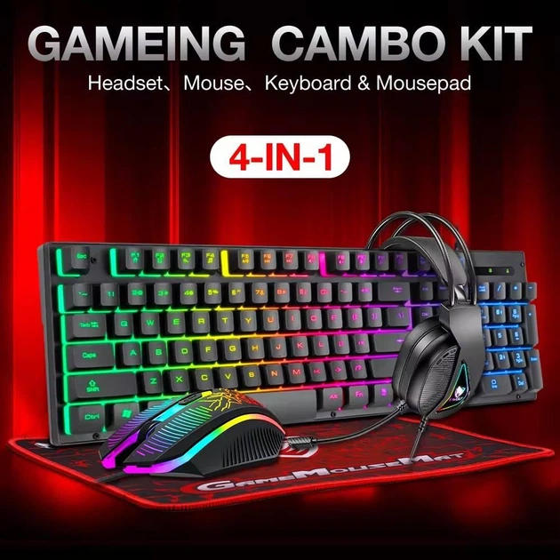 Игровой комплект Gaming Combo 4-in-1 T-Wolf TF-400 (клавиатура
