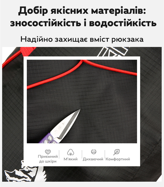 Лёгкий складной рюкзак Vanaheimr 10 л TH-10 чёрный - изображение 3