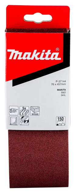 Стрічка шліфувальна Makita 76 x 457 мм K150 5 шт (P-37144) - зображення 2