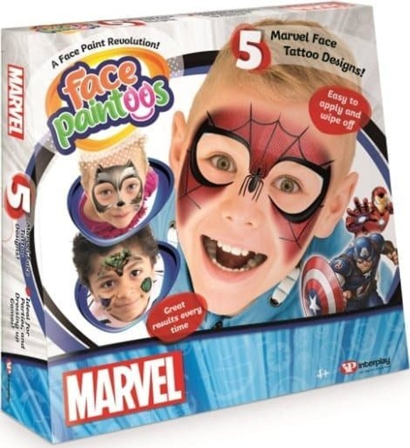 Zestaw do tworzenia tatuaży Marvel na twarzy FAC-40159 (5713396415918) - obraz 1