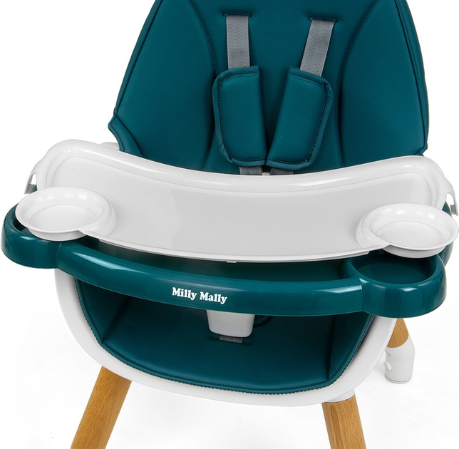 Krzesełko do karmienia  Milly Mally Malmo 2 w 1 Green (5901761127447) - obraz 5