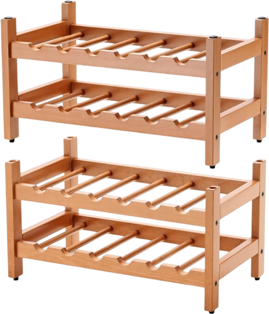 Stojak na butelki Arredamenti Billerone brązowy 49 x 29 cm (8023856547125) - obraz 3